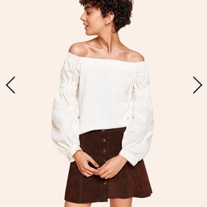 KINLY Combed Cotton Poplin Sleeve Blouson Top